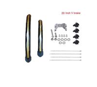 (20inch V Black gold)16 20 inch Bicycle Fender 2pcs Front Rear Mudguard Double Bracing Adjustable Size Bike wings for Folding Bike Chrome plastic