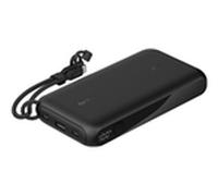 Belkin Batterie Externe USB-C 20 000 mAh, Power Bank avec 2 Ports Type C et 1 Port USB-A (écran numérique, 20 W, pour Tous Les modèles de l'iPhone 16, Samsung Galaxy S25, Pixel 9, iPad, etc., Noir)
