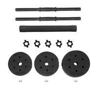 20kg Fitness Training-Ensemble d'haltères noir ajustable avec lien-Pour les athlètes de compétition ou les passionnés de fitness