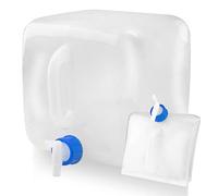 20L Bidon d'eau pliant Réservoir d'eau pliable avec robinet Grande capacité bidons pliants Portable stockage d'eau de camping LDPE Carré Doux Réservoir d'eau avec poignée pour Sports de plein air