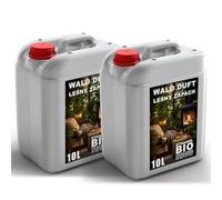 20L Bioéthanol Premium 100% Pur - 2x10 litres de Carburant Écologique pour Cheminée à Éthanol, Combustion Propre, sans Fumée, Flamme Vive et Stable (Forêt)