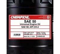 20L CHEMPIOIL Huile Moteur CH SAE 50 SAE 50 API CH-4 Huile Moteur
