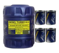 20L MANNOL Diesel Turbo 5W-40 API CI-4/SL Huile De Nettoyage Du Moteur