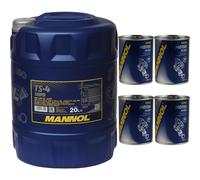 20L MANNOL Huile Moteur TS-4 SHPD 15W-40 API LKW Autobus, Lavage