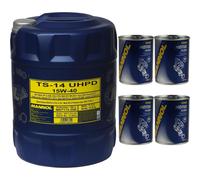20L MANNOL TS-14 Uhpd 15W-40 Api CJ-4 / Sn Synthétique Nettoyant Moteur Flush