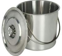 20L Seau en inox Seau de cuisine Seau à aliments Seau à lait Seau à vin Seau à champagne Seau à glace Avec couvercle