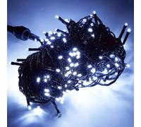 20M 200 LED Guirlande lumineuse blanche IP44 étanche Lumières de Noël pour l'intérieur Jardin Mariage Fête Décoration Clignotement bicolore Mode lumière continue