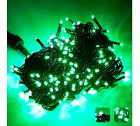 20M 200 LED Guirlande lumineuse Vert IP44 étanche Lumières de Noël pour intérieur Jardin Mariage Fête Décoration Clignotement bicolore Mode lumière continue