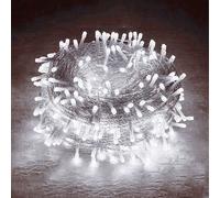 20M 200LEDs, 8 modes d'éclairage, IP44 Guirlande lumineuse de Noël à LED étanche, lumière de bande de jardin, lumière de décoration intérieure, éclairage de fête, blanc
