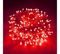 20M 200LEDs, 8 modes d'éclairage, IP44 Guirlande lumineuse de Noël à LED étanche, lumière de bande de jardin, lumière de décoration intérieure, éclairage de fête, rouge