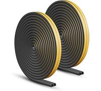 20M Bande d'étanchéité pour portes, Joint de porte Joint de Fenêtre Autocollant Anti-collision Bande d'étanchéité en Caoutchouc Mousse Scellée Bande d'isolation Acoustique, Noir