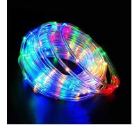 20M Guirlande Lumineuse Solaire, Multicolore 200 LED PVC Tube Lumineux Exterieur IP68 Étanche