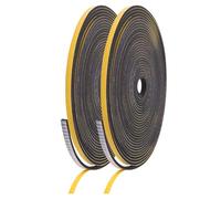 20m Joint Isolation Fenêtre en Mousse Adhésif, 6mm X 3mm Multiusage Mousse Autocollante, Résistante au Feu, Isolation, Vent, Anti Pluie et Anti-Bruit (Noir)