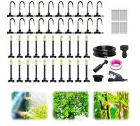 20m Kit de système d'arrosage de jardin réglable - Nouveau système d'irrigation avec buse flexible pour plantes d'extérieur, pelouse et jardin (20m)