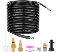 20m Tuyau de Nettoyage Haute Pression 200 bar 60 °C, Deboucheur Canalisation, pour Karcher K-Series (K1-K7)& Lavor, avec Adaptateur