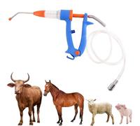 20ML Veterinary Medicine Filling Device, Continuous Drench Gun Adjustable Dosing Device Veterinary Medicine Dispenser Husbandry Autonomous Feeding Tool, for Pig Cow,Sheep,Horse,Poultry (Blue)