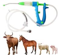 20ML Veterinary Medicine Filling Device, Continuous Drench Gun Adjustable Dosing Device Veterinary Medicine Dispenser Husbandry Autonomous Feeding Tool, for Pig Cow,Sheep,Horse,Poultry (Green)