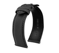 20mm 21mm 22mm 23mm 24mm Bracelet de montre en cuir de nylon adapté for Tag Fit for Heuer Fit for Citizen Fit for Seiko no.5 WATCH Hommes Femmes Toile Tissu Bracelet de montre (Color : Black line-B p