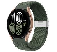 20mm Bracelet Elastique Tressée pour Samsung Galaxy Watch 7 6 5 4 40/42/44/46/43/47mm/5 Pro 45mm Bande de Remplacement Sport en Nylon Élastique Réglable pour HUAWEI Watch GT/2/2e/Pro 42mm,Armée verte