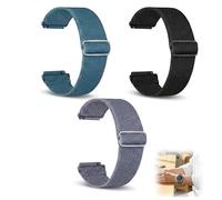 20mm Bracelet en nylon élastique pour Garmin Vivoactive 5/Forerunner 55/245/Venu 2S/Amazfit Active 2/Polar Ignite 3/COROS APEX 2 - 3 Pièces