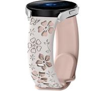 20mm Bracelets de Remplacement pour Garmin Approach S50/S44/S42/S40/S12/J1, Flower Sport Silicone Bracelet pour Garmin Forerunner 570 42mm/55/158/165/245/645