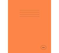 20mm: Exercise Book With Large Squares For Kids, 80 Page 203 X 165mm, 90gsm Paper, Maths Notebook - Orange Cover
