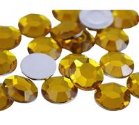 20mm Gold Topaz H107 Flat Back Acrylic Rhinestones Cosplay Plastic Gems Embelishments Jewelry Making Crafts Scrapbooking Costume Jewels - 20 Pieces