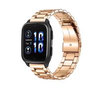 20mm Métal Bracelet pour Garmin Forerunner 70 43mm/170 43mm/570 42mm, Rose | Bracelets de Remplacement en Acier Inoxydable pour Garmin Approach J1 (43mm)/Approach S50/S44 / Garmin Vivoactive 6/5