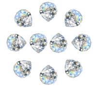 20mm Prisme de Boule de Cristal Clair, Hanging Crystals Prisms for Windows - Perles Décoratives Suspendues pour Lustre Pampilles, Prismes, Attrape Soleil, Mariage/Noël et Guirlandes (10 Pcs)