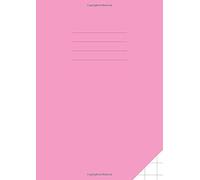 20mm Square Exercise Book A4: Squared Paper / Quad Ruled Grid Notebook / Graph / School / Maths Pink