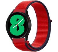 20mm Strap For Samsung Galaxy Watch 7/6/5/4 40mm 44mm/Galaxy Watch Fe 40mm/Galaxy Watch 6 Classic 43mm 47mm, Nylon Sport Strap For Samsung Galaxy Watch 5 Pro 45mm - Red