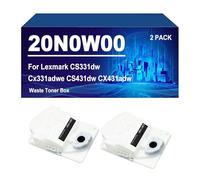 20N0W00 Boîte De Toner Usagé Compatible avec L'imprimante pour Lexmark CS331dw CX331adwe CS431dw CX431adw,20N0W00-2 Pack