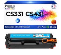 20N20C0 Cartouche Toner Compatible pour Lexmark CS331dw CS431dw CX331adwe CX431adw Cyan Haute capacité avec Puce rendement 1500 Pages Impressions Laser Couleur nettes Bureau