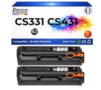 20N20K0 20N0X10 Lot de 2 Toners Noir compatibles pour Lexmark CS431dw Haute capacité avec Puce rendement 2 x 6000 Pages