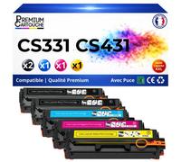 20N20K0 C0 M0 Y0 Pack 5 Toners compatibles pour Lexmark CX331 CX431 Noir Cyan Magenta Jaune avec puce rendement 1500 pages