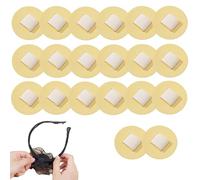20Pack Felt Hair Band Pad, DIY Felt Hair Band Decor Base with Elastic Bands for Tea Party Headbands, Securely Glued Not Easy to Fall Off (Yellow)