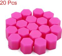 20pc 15mm roue Auto caoutchouc Pneu Cache-vis écrou moyeu Caps Protecteur Rose