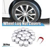 20pc 21mm Argent écrou roue moyeu Auto Cap vis protecteur cache-poussière