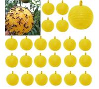 20PC Attrape moucheron Interieur,Boule De Piège à Mouches Suspendue, Pièges à Insectes, Mouche Piège Collant, Attrape-Mouches À Fruits, Attrape-parasites Extérieur, Attrape Insecte