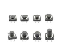 20Pcs 12x12mm PCB Panel Tactile Tact Push Button Switches 12 * 12 * 4.3mm/5/6/7/8/9/10/11/12mm 4 Pin DIP Momentary Self-reset Switch NWPNLXEA(12x12x11mm)