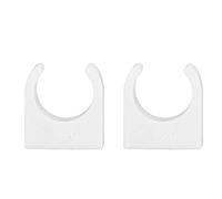 20pcs 16/20/25 / 32mm U Pince de tuyau forme de tuyau d'eau Pinces fixes avec vis PPR Support de tuyau d'alimentation en eau réglable Pinces pour tuyaux Tube de tuyau Pinces fils Pinces blanc(20mm)