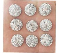 20pcs 16mm Boutons Flocon De Cristal Strass Broches Plat Retour Strass Boutons pour Artisanat Fleur Embellissements Accessoires Épingle