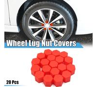 20pcs 17mm pneu roue Auto caoutchouc vis écrou moyeu roue bouchon rouge protecteur