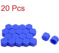 20pcs 19mm Bleu Pneu roue vis écrou moyeu cache vis roue voiture Décoration pour Cap