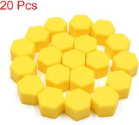 20pcs 19mm pneu roue voiture vis écrou ergot antipoussière jaune protecteur