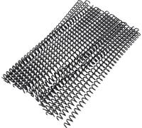 20pcs 30 trous Feuille de plastique de reliure Ressort de spirale pour A4 -Papier 11mm noir