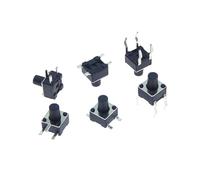 20PCS 4.5x4.5x6MM panel PCB4.5 * 4.5 * 6MM momentary switch toy switch DIP side 3 pins direct insert 4 pins patch 4 pins NWPNLXEA(6MM(DIP))