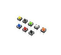 20PCS 6 * 6 * 5mm 4PIN Seven color Smart Electronics Tactile Switches Push Button SMD Tact Switch Switch NWPNLXEA(40PCS Mixed color)