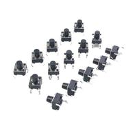 20PCS 6 * 6 * 7 Interrupteur Tactile Bouton Poussoir DIP 4 Broches 6X6X7 mm de Réinitialisation(20PCS)