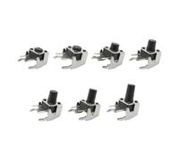 20Pcs 6x6mm Momentary Tactile Tact Switch 6 * 6 * 7/7.5/8/9/10mm PCB Self-reset Push Button Switch Right Angle With Stent 2 Pin NWPNLXEA(6x6x7.5mm)